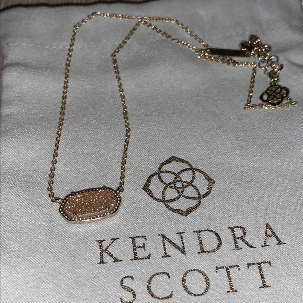 Gold Elisa Necklace with Sand Druzy✨
